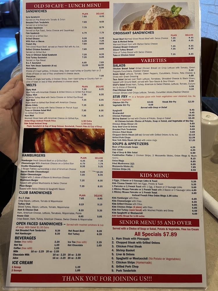 Old 50 Cafe Menu image 3